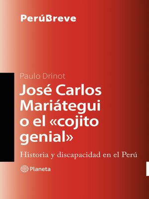 cover image of José Carlos Mariátegui o el «cojito genial»
